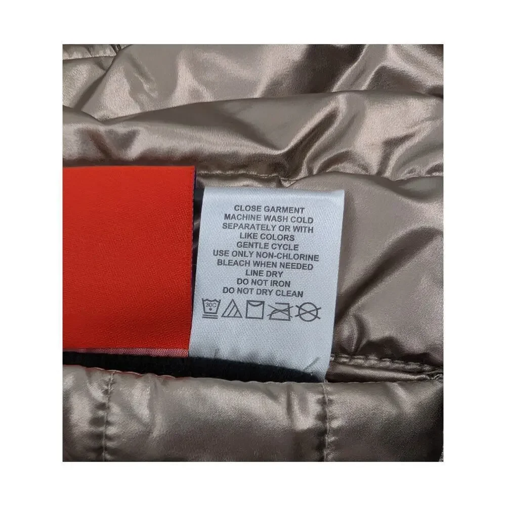 Atlantis Weathergear Puffer‎ Jacket Girl 5/6 Metallic Gold Tone Black Reversible